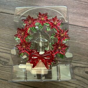 Elegant Red and Green Holiday Wreath with Bow